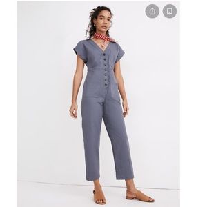 Madewell, bluish/gray jumpsuit. Great for casual day or work. Size small.